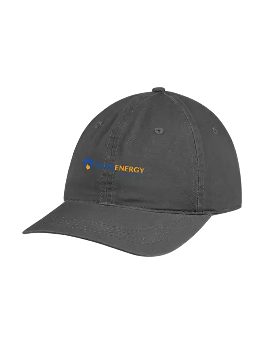 Garment Washed Unstructured Twill Charcoal Cap w/PennEnergy Logo