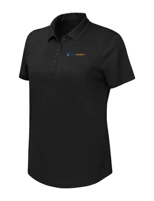 Callaway Womens Birdseye Black Polo w/PennEnergy Logo