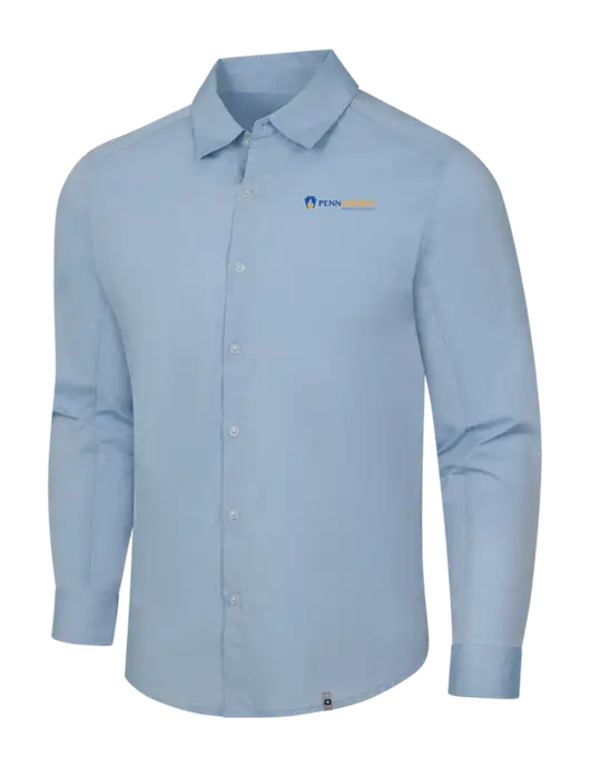 OGIO Light Blue Commuter Woven Shirt w/PennEnergy Logo