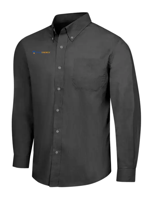 Soft Black Crosshatch Easy Care Shirt w/PennEnergy Logo
