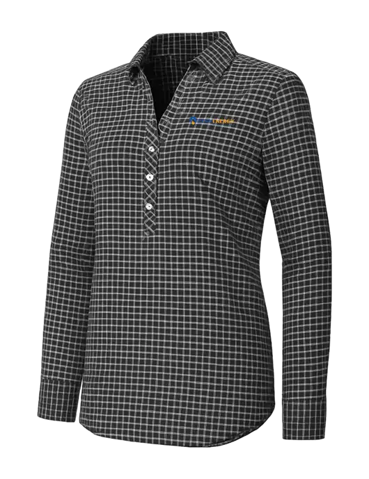Womens Dark Grey/White City Stretch Shirt w/PennEnergy Logo