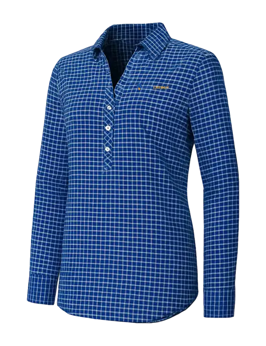 Womens Navy/White City Stretch Shirt w/PennEnergy Logo