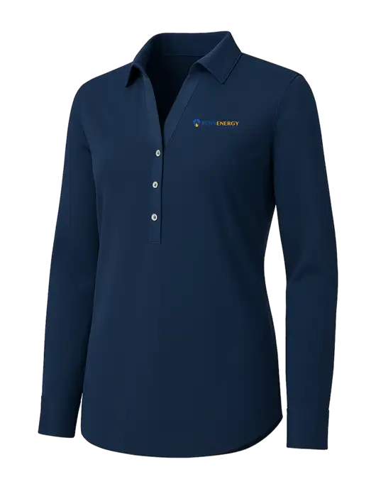 Womens Navy City Stretch Shirt w/PennEnergy Logo