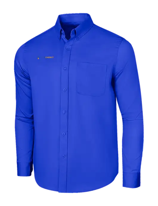 Long Sleeve Dark Royal Superpro React Twill Shirt w/PennEnergy Logo