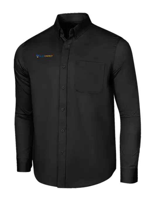 Long Sleeve Deep Black Superpro React Twill Shirt w/PennEnergy Logo