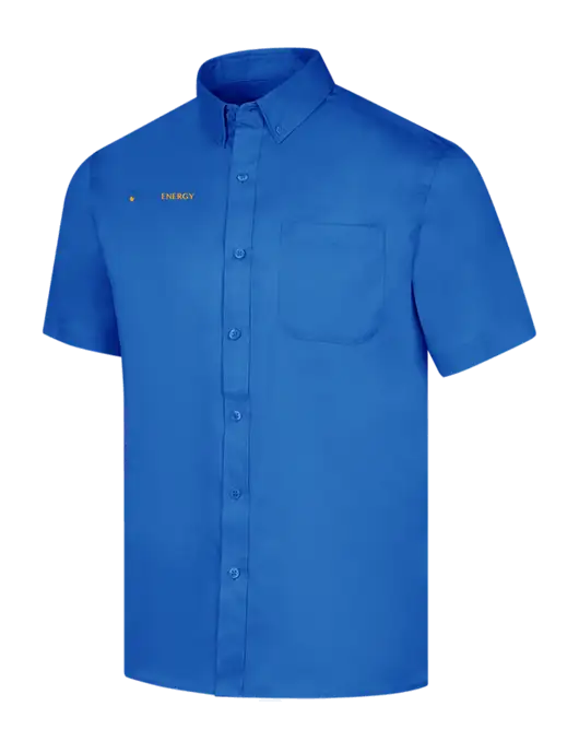 Short Sleeve Royal Blue Superpro React Twill Shirt w/PennEnergy Logo