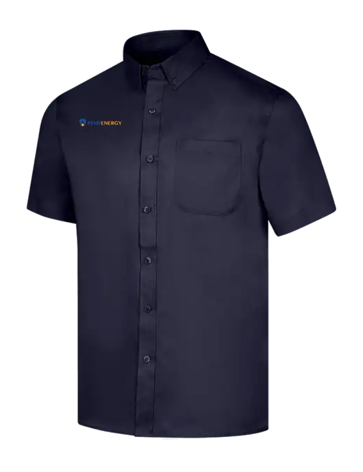 Short Sleeve Navy Superpro React Twill Shirt w/PennEnergy Logo