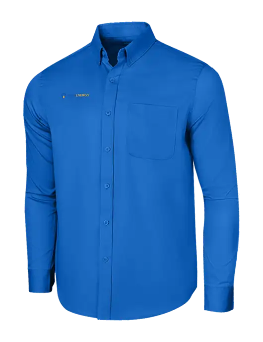 Long Sleeve Royal Blue Superpro React Twill Shirt w/PennEnergy Logo