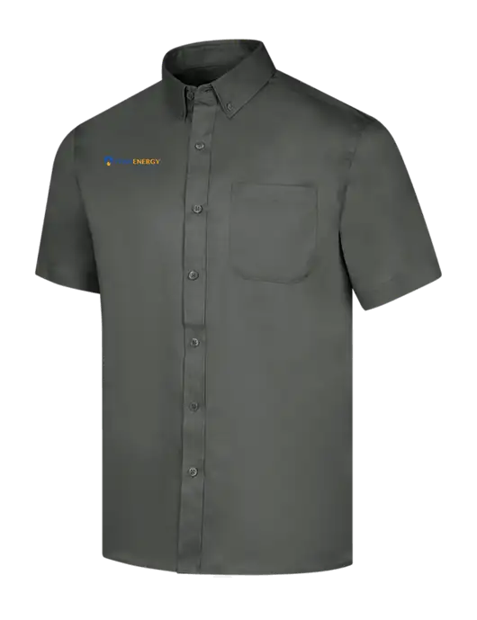 Short Sleeve Dark Grey Superpro React Twill Shirt w/PennEnergy Logo