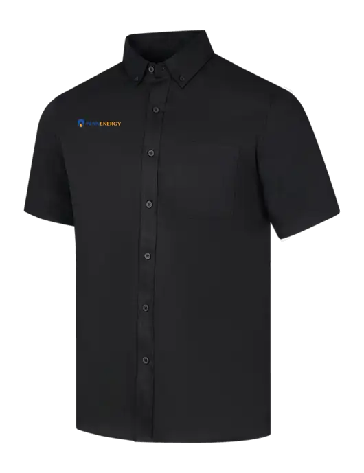 Short Sleeve Deep Black Superpro React Twill Shirt w/PennEnergy Logo