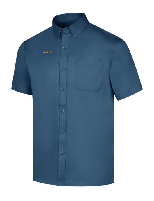 Short Sleeve Light Navy Superpro React Twill Shirt w/PennEnergy Logo