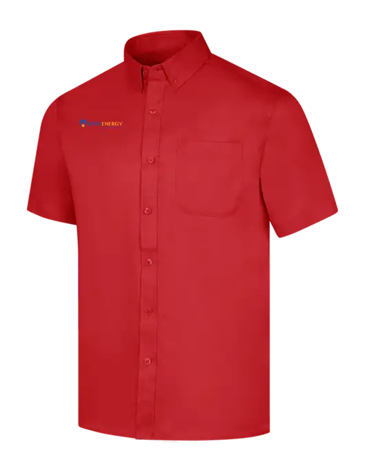 Short Sleeve Red Superpro React Twill Shirt w/PennEnergy Logo