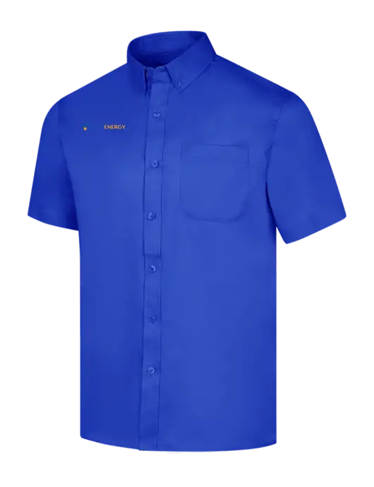 Short Sleeve Dark Royal Superpro React Twill Shirt w/PennEnergy Logo