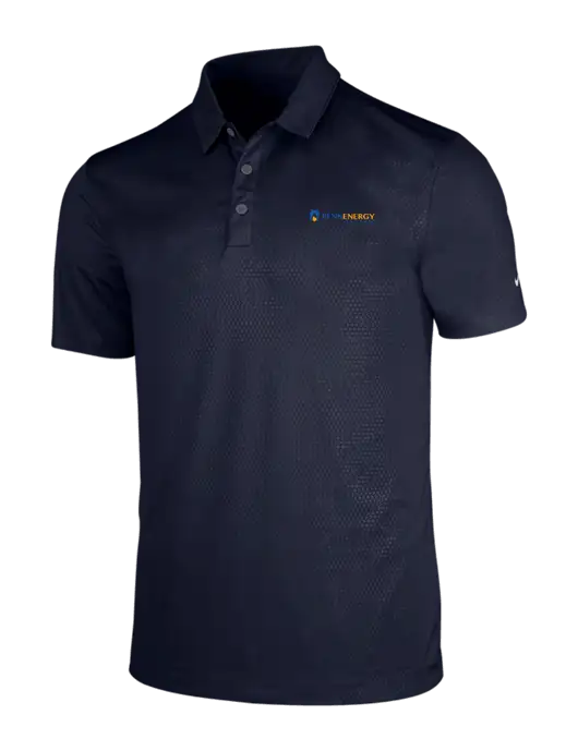 NIKE Dark Navy Dri-Fit Embossed Tri-Blade Polo w/PennEnergy Logo