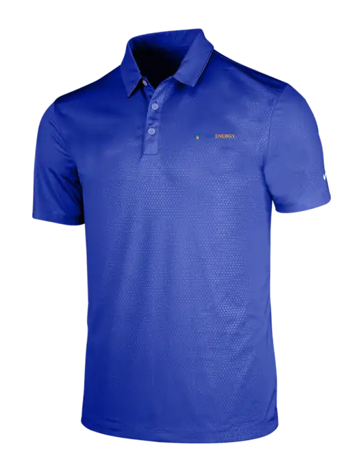 NIKE Dark Royal Dri-Fit Embossed Tri-Blade Polo w/PennEnergy Logo