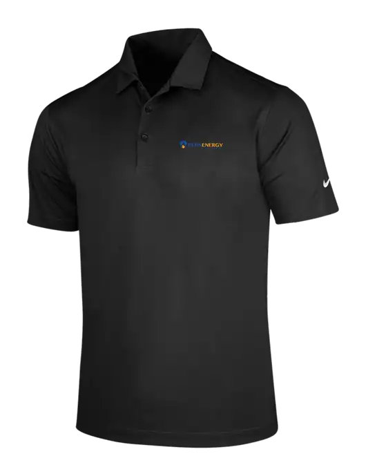 NIKE Black Dri-Fit Vertical Mesh Polo w/PennEnergy Logo