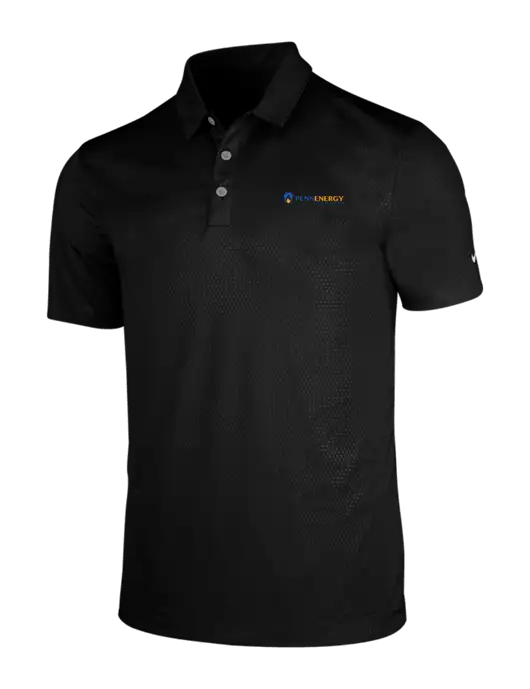 NIKE Black Dri-Fit Embossed Tri-Blade Polo w/PennEnergy Logo