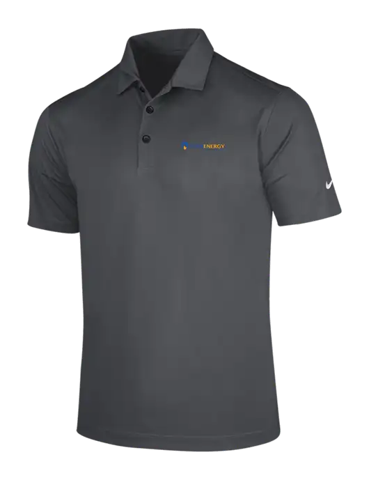 NIKE Dark Grey Dri-Fit Vertical Mesh Polo w/PennEnergy Logo