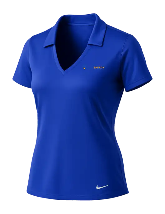 NIKE Dark Royal Womens Dri-Fit Vertical Mesh Polo w/PennEnergy Logo