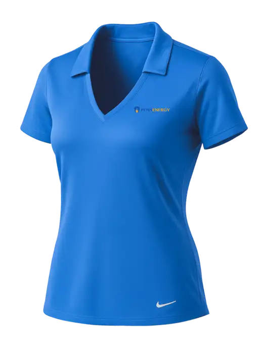 NIKE Carolina Blue Womens Dri-Fit Vertical Mesh Polo w/PennEnergy Logo