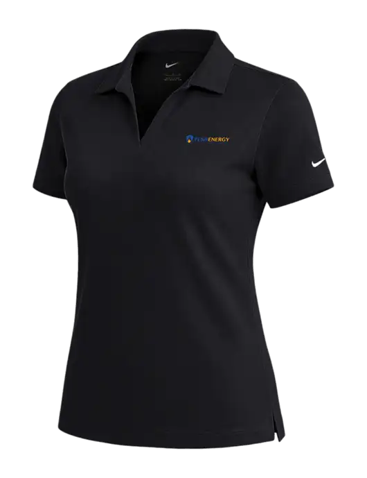 NIKE Black Womens Dri-Fit Micro Pique Polo w/PennEnergy Logo