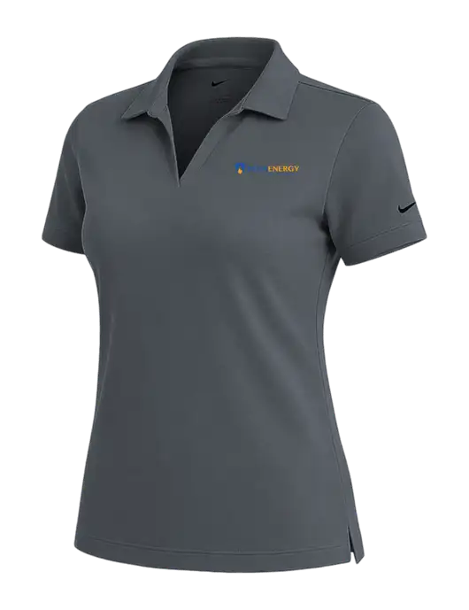 NIKE Dark Grey Womens Dri-Fit Micro Pique Polo w/PennEnergy Logo