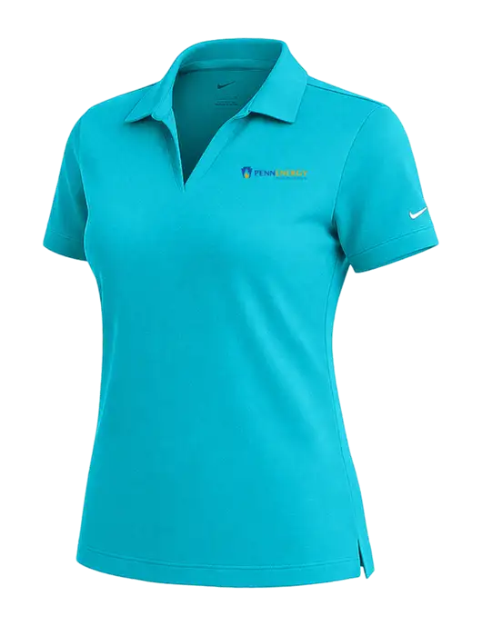 NIKE Sapphire Blue Womens Dri-Fit Micro Pique Polo w/PennEnergy Logo