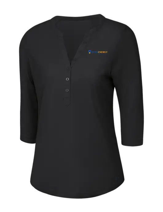 OGIO Blacktop Jewel Henley w/PennEnergy Logo