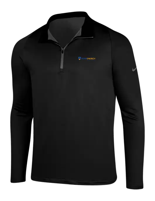 NIKE Black/Dark Grey Dry-Fit Stretch 1/2 Zip Cover-Up w/PennEnergy Logo