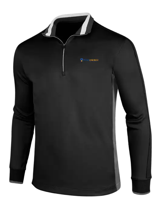 NIKE Black/Dark Grey/White Dry-Fit 1/2 Zip Cover-Up w/PennEnergy Logo
