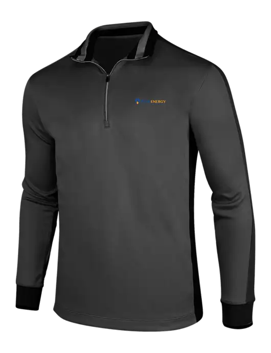 NIKE Anthracite Heather/Black Dry-Fit 1/2 Zip Cover-Up w/PennEnergy Logo