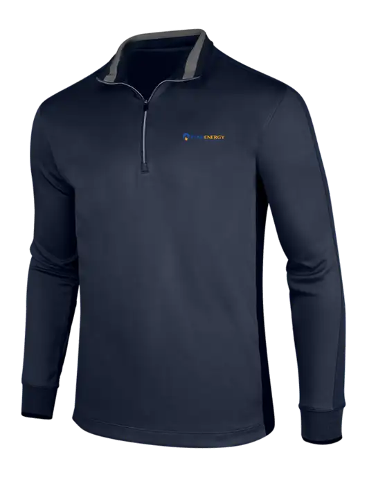 NIKE Midnight Navy Heather/Midnight Navy Dry-Fit 1/2 Zip Cover-Up w/PennEnergy Logo