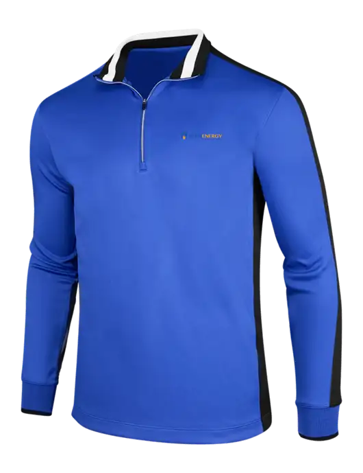 NIKE Game Royal/Black/White Dry-Fit 1/2 Zip Cover-Up w/PennEnergy Logo