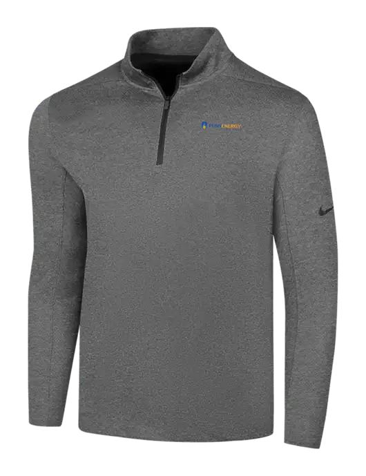 NIKE Dark Grey Heather Dry 1/2 Zip Cover-Up w/PennEnergy Logo