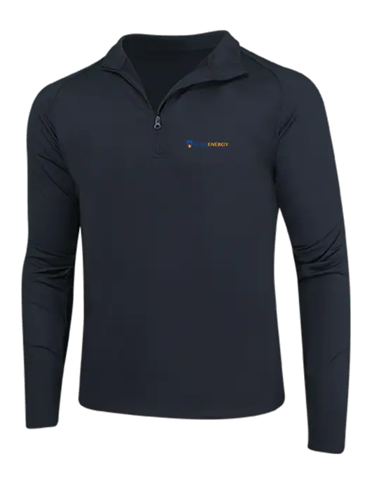Black Sport Wick Stretch 1/4 Zip Pullover w/PennEnergy Logo