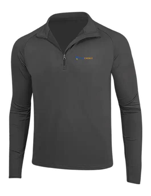 Charcoal Grey Sport Wick Stretch 1/4 Zip Pullover w/PennEnergy Logo
