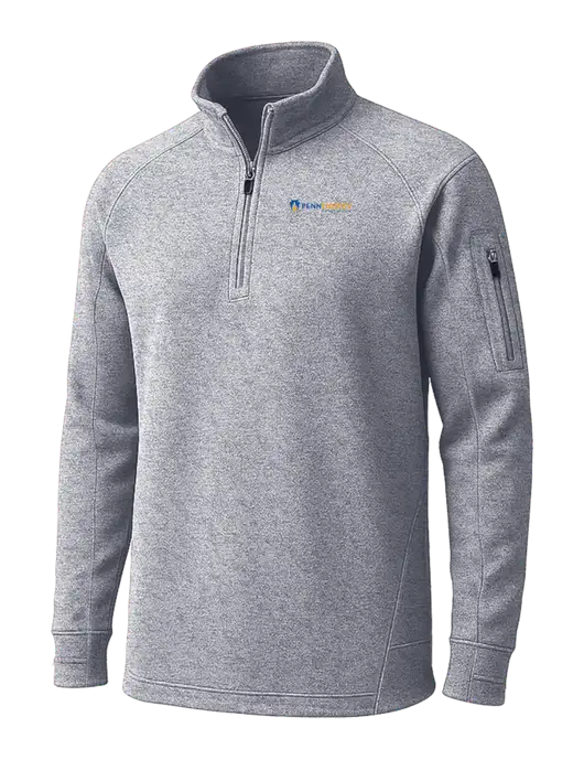 Grey Heather Tech Fleece 1/4 Zip Pullover w/PennEnergy Logo
