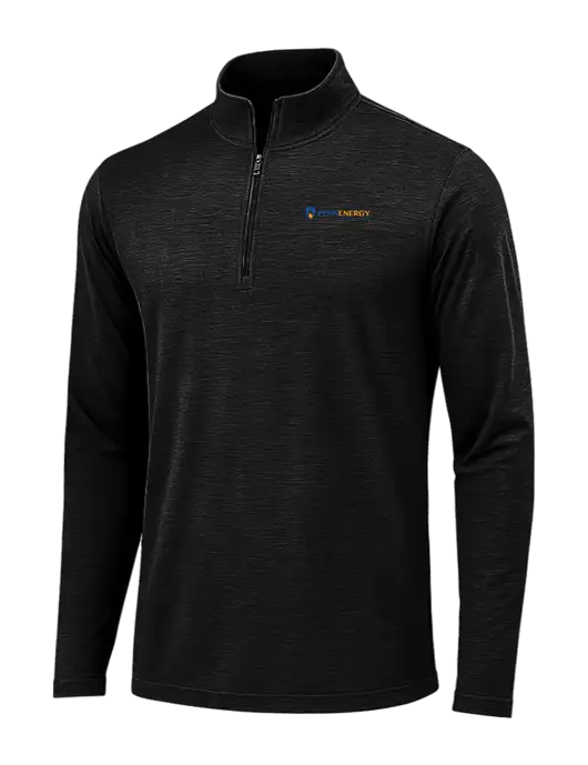 Black Triad Solid Posicharge Tri-Blend Wicking 1/4 Zip Pullover w/PennEnergy Logo