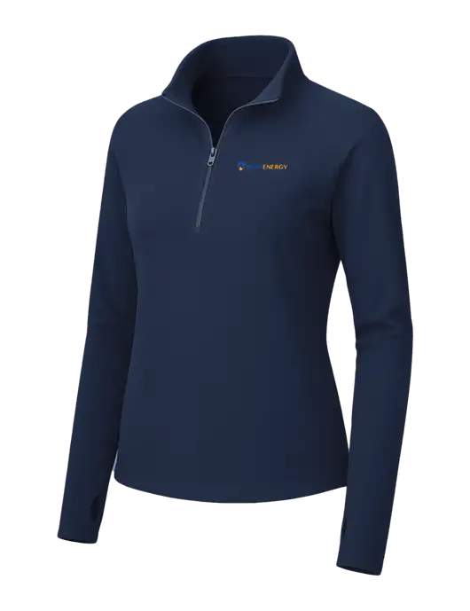 Womens Navy Microfleece 1/2 Zip Pullover w/PennEnergy Logo