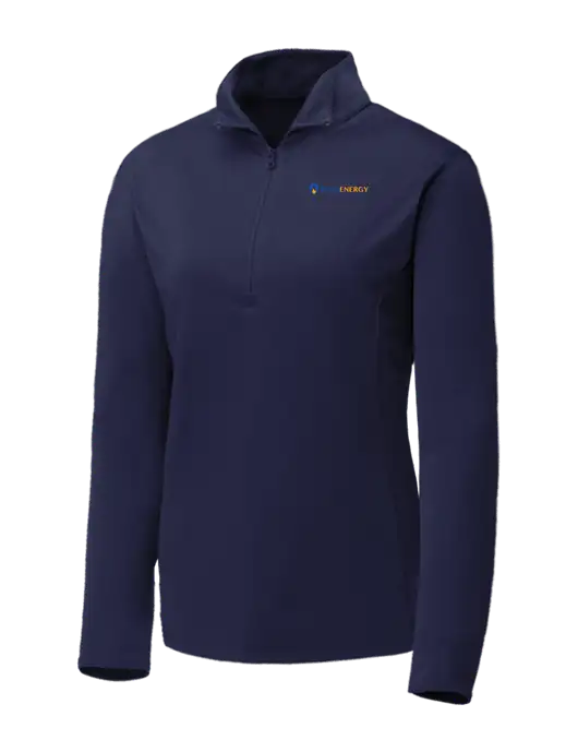 Navy Womens Posicharge Competitor ¼ Zip Pullover w/PennEnergy Logo