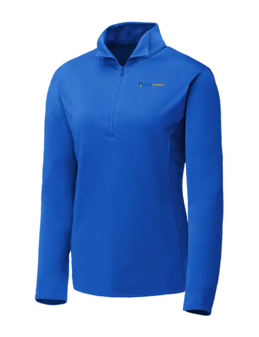 Dark Royal Womens Posicharge Competitor ¼ Zip Pullover w/PennEnergy Logo