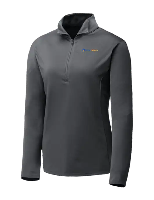Dark Grey Womens Posicharge Competitor ¼ Zip Pullover w/PennEnergy Logo