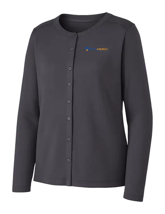 Grey Smoke Womens Concept Stretch Button-Front Cardigan Sweater w/PennEnergy Logo