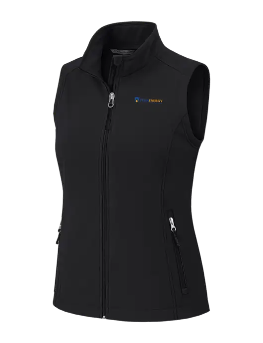 Black Womens Core Soft Shell Vest w/PennEnergy Logo