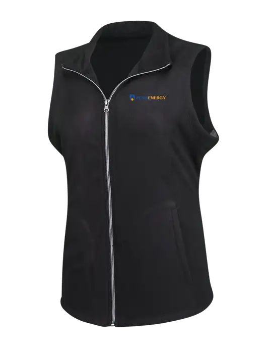 Black Womens Microfleece Vest w/PennEnergy Logo