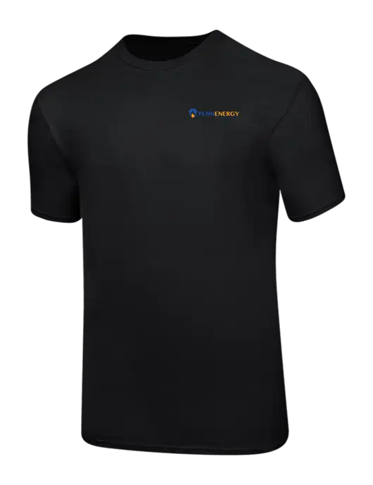Ring Spun Jet Black 4.5 oz T-Shirt w/PennEnergy Logo