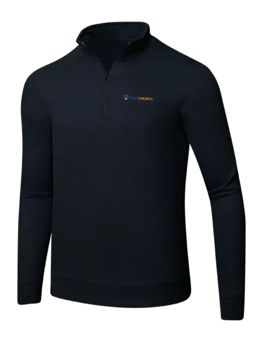 Jet Black 8.5 oz Ring Spun 1/4 Zip Pullover Sweatshirt w/PennEnergy Logo