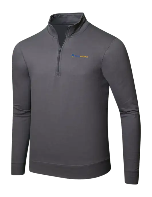 Charcoal 8.5 oz Ring Spun 1/4 Zip Pullover Sweatshirt w/PennEnergy Logo