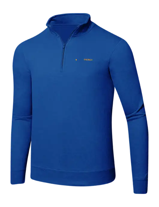 True Royal 8.5 oz Ring Spun 1/4 Zip Pullover Sweatshirt w/PennEnergy Logo