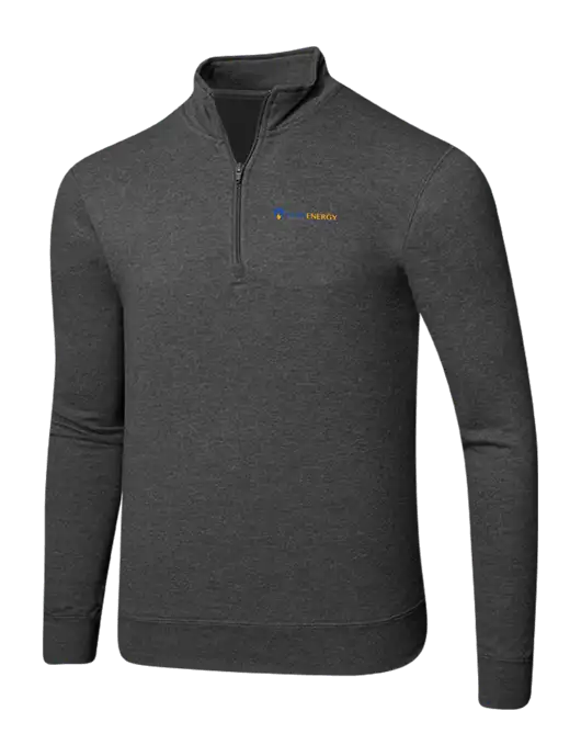 Dark Heather Grey 8.5 oz Ring Spun 1/4 Zip Pullover Sweatshirt w/PennEnergy Logo